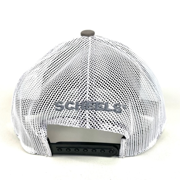 Scheels Montana Bear Gray Black Mesh Snapback Trucker Cap - Picture 5 of 7